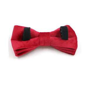 Vente en gros de chien en velours rouge avec logo privé personnalisé Collier de chien innovant avec laisse et noeud papillon porte-sac à crottes - Product Image 2