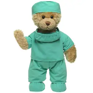 定制Logo批发工厂个性化软糖医院医生护士泰迪熊毛绒动物礼品吉祥物毛绒玩具