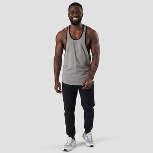 Débardeurs de course sans manches pour hommes de haute qualité, tricot côtelé, veste ajustée pour le sport, la salle de sport, le fitness, tailles plus grandes disponibles - Product Image 1