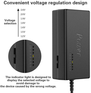 96W <strong>Universal</strong> Adjustable AC Fireproof <strong>Laptop</strong> Power Adapter <strong>Charger</strong> 12V-24V <strong>for</strong> Multiple <strong>Laptop</strong> Brands with Interchangeable Tips - Product Image 2