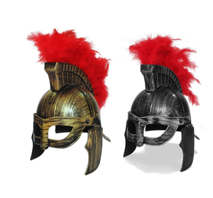 Casque Médiéval Steampunk Chevalier <span class=keywords><strong>Pirate</strong></span> Cosplay Carnaval Halloween Plastique Avec Casque De <span class=keywords><strong>Plume</strong></span> Rouge - Product Image 1
