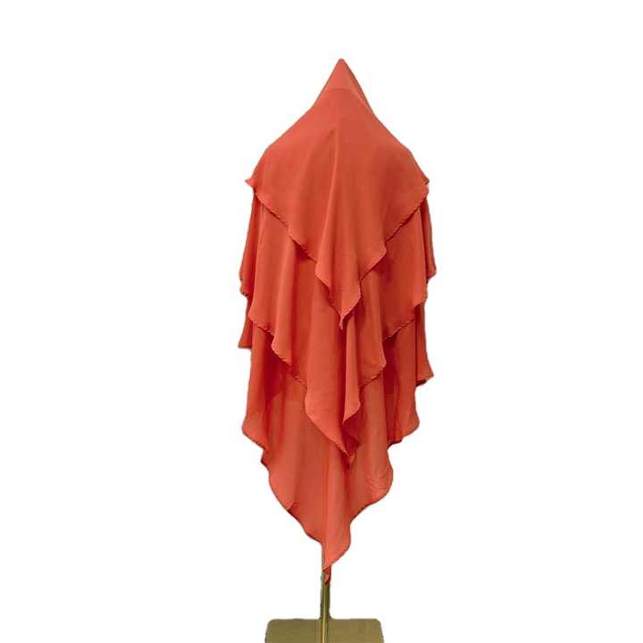 ld0028热卖土耳其迪拜纯色头巾即时头巾三层希玛女士开斋节祈祷