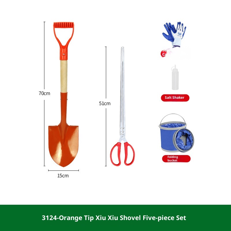 Set di cinque pezzi con pala Xiuxiu a punta 3124 arancione