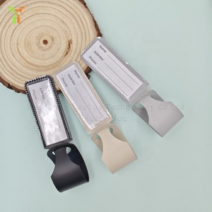 YY Faux cuir Simple étiquettes à bagages Logo <span class=keywords><strong>personnalisé</strong></span> valise à bagages Anti perte étiquette voyage <span class=keywords><strong>avion</strong></span> valise voyage nom carte étiquettes - Product Image 3