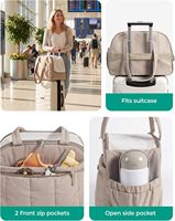 Sac de transport pour chien en polyester respirant avec fermeture éclair pour petits chiens jusqu'à 13 lb, sac de voyage léger pour chiot, sac fourre-tout souple