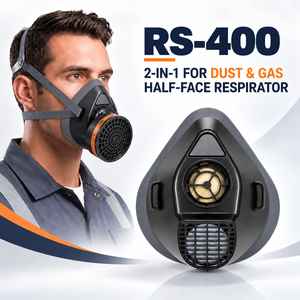 Respirador de Media Cara de Silicona Reutilizable con Cartucho Reemplazable para Protección Contra Polvo y Gases, Máscara de Seguridad Industrial - Product Image 1