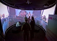 Écrans de projection incurvés grand format 180/270/360 degrés pour simulateurs de vol, écran de projecteur au format 16:9