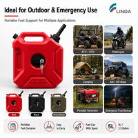 Réservoir de carburant portable Linda 5L 10L pour moto, VTT, UTV, moto tout-terrain, certifié EPA CARB, bidon de carburant, jerrycan