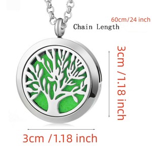 Thời Trang Hương Thơm Dầu Khuếch Tán Cây Cuộc Sống Vòng Cổ Cá Nhân Không Gỉ Vòng Rỗng Nước Hoa Mề Đay Quyến Rũ Cho Tự Làm Đồ Trang Sức - Product Image 2