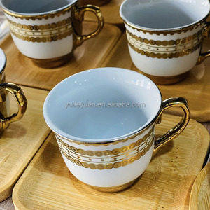 Tasse à thé en céramique 90cc avec soucoupe, design plaqué or, logo personnalisé, porcelaine fine <span class=keywords><strong>de</strong></span> <span class=keywords><strong>luxe</strong></span>, écologique, pour le marché <span class=keywords><strong>de</strong></span> la <span class=keywords><strong>Jordanie</strong></span> et <span class=keywords><strong>de</strong></span> la Turquie - Product Image 5