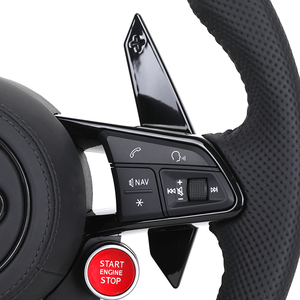 Volant personnalisé avec garniture en cuir noir pour Audi A3 A4 A5 A6 A7 A8 C7 S8 R8 Rs3 <span class=keywords><strong>RS6</strong></span> B8 B9 S7 RS <span class=keywords><strong>S</strong></span> Line - Product Image 2