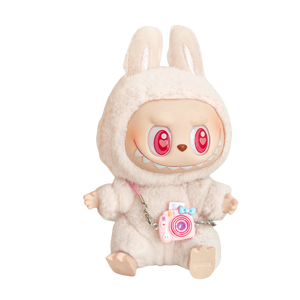 Labubu V1/V2/V3 Stofftier 15/17cm Vinyl Cartoon Puppe Zubehör mit Kamera dekorativen Wasserkocher - Product Image 1