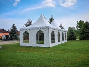 Carpa Pagoda <span class=keywords><strong>para</strong></span> Fiestas <span class=keywords><strong>de</strong></span> 4x4m, Doble Capa, con Postes <span class=keywords><strong>de</strong></span> Aluminio y Tela <span class=keywords><strong>de</strong></span> PVC, Impermeable, <span class=keywords><strong>para</strong></span> Interior/Exterior - Product Image 3