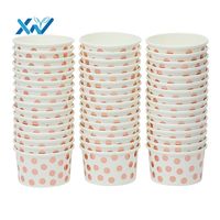 Groothandel Afhaalvoedsel Verpakking Custom Witte Kraft Soep Kom Ijs Cup Papier Hete Soep Beker Met Geventileerde Platte Deksel