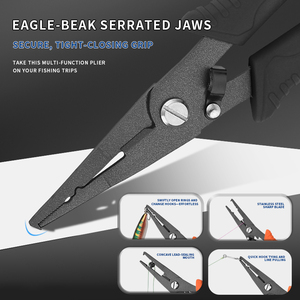 Tang Pancing Multifungsi KLIFISHING dari Baja Anti Karat, Pembuka Kait untuk Memancing dengan Pemotong Tali & Penjepit - Product Image 4