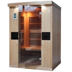 Cabin xông hơi hồng ngoại nhiệt gỗ 2 người Canada với bảng điều khiển máy tính phòng xông hơi hồng ngoại EMF thấp 2 người - Product Image 1