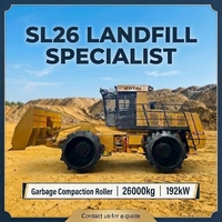 Compacteur de déchets de 26 tonnes SL26 260HP avec lame de bulldozer pour station d'épuration des déchets