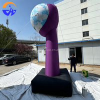 Modèle de microphone gonflable géant personnalisé en tissu Oxford avec souffleur, idéal pour la publicité, les événements extérieurs, les bars et la décoration.