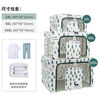 Boîtes de rangement pliables carrées en coton et lin laqué avec fenêtre transparente, fermeture éclair et poignées, 35L, écologiques, durables, organisateur de vêtements