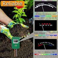 Testeur de sol 3-en-1 en gros : humidimètre, mesureur de lumière et pH-mètre pour plantes, légumes, jardin, pelouse, ferme, usage intérieur/extérieur