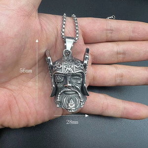 Collier Viking <span class=keywords><strong>Odin</strong></span> en acier inoxydable 316L prêt à être expédié pour hommes, pendentif cloche spirituelle de la <span class=keywords><strong>mythologie</strong></span> <span class=keywords><strong>nordique</strong></span>, porte-clés - Product Image 5