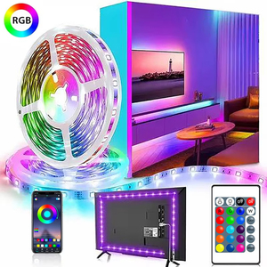 Tira de <span class=keywords><strong>Luces</strong></span> <span class=keywords><strong>LED</strong></span> <span class=keywords><strong>RGB</strong></span>, Sincronización con Música por Aplicación, <span class=keywords><strong>USB</strong></span> 5V, <span class=keywords><strong>Luces</strong></span> <span class=keywords><strong>LED</strong></span>, Cinta Flexible de Diodos para Retroiluminación de TV, Decoración de Habitaciones y Fiestas - Product Image 1