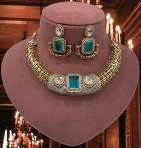 Conjunto de Gargantilla Tradicional Estilo Indio, Joyería Clásica para Bodas, Fiestas y Compromisos para Mujer, Accesorios - Product Image 3