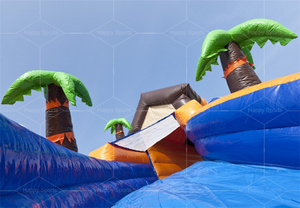 Người lớn ngoài trời vui di động Land Inflatable công viên nước trò chơi lớn mặt đất công viên nước Inflatable trượt nước với hồ bơi - Product Image 6