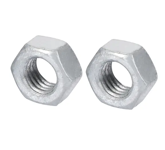 Pabrik Cina Hex nut Din 934 8.8 4.8 Hot dip galvanis baja karbon hitam seng hex nuts pengencang