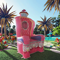 Usine en gros nouvelle arrivée de haute qualité en plein air pvc enfants fête reine chaise de trône gonflable