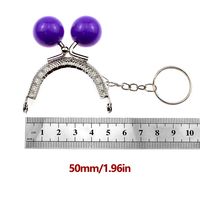 5CM Mini demi-cercle gaufrage argent grand bonbon perle baiser fermoir pour sac à main métal porte-monnaie cadre bricolage artisanat à la main portefeuille