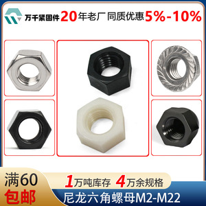 Wanqian Fasteners Nylon Hex Nuts M2 M22 Plastic Threaded Fasteners For General Use - Product Image 4