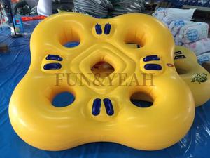 Offre Spéciale cercles gonflables de glissière simple <span class=keywords><strong>gonflable</strong></span> de tube d'eau de parc aquatique paresseux de rivière pour le tube <span class=keywords><strong>gonflable</strong></span> de PVC de <span class=keywords><strong>personnes</strong></span> du jaune <span class=keywords><strong>4</strong></span> - Product Image 4