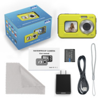 Cámara Subacuática Popular 4K 48MP con Autoenfoque, Gran Angular, Impermeable, HD, Pantalla Dual, Zoom Digital, Luz de Relleno para Selfies y Snorkel