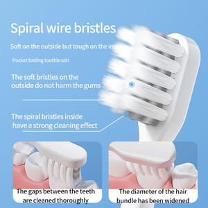 Mini <span class=keywords><strong>brosse</strong></span> à dents <span class=keywords><strong>pliable</strong></span> avec étui de rangement pour les voyages et les soins bucco-dentaires en déplacement - Product Image 3