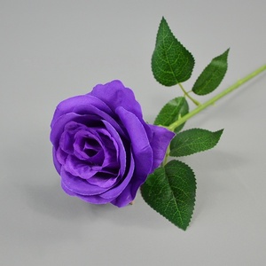 Rosa Roja <span class=keywords><strong>Artificial</strong></span> de Seda de Alta Calidad, Hecha a Mano, con Tacto Real, <span class=keywords><strong>para</strong></span> Bodas, <span class=keywords><strong>Fiestas</strong></span>, Día de la Madre - Product Image 4