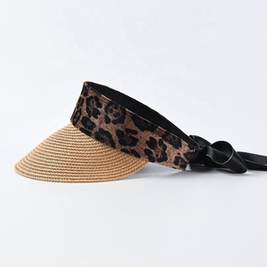 <span class=keywords><strong>Chapeau</strong></span> de soleil en paille de papier <span class=keywords><strong>anti</strong></span>-<span class=keywords><strong>UV</strong></span> avec nœud léopard pour femmes, été, plage, décontracté, voyage, robe - Product Image 6