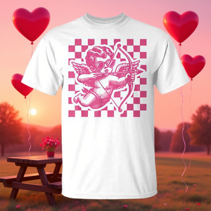 Retro <b>Cute</b> Cupid <b>Sunglasses</b> Valentines Day T-Shirt For Women - Product Image 1