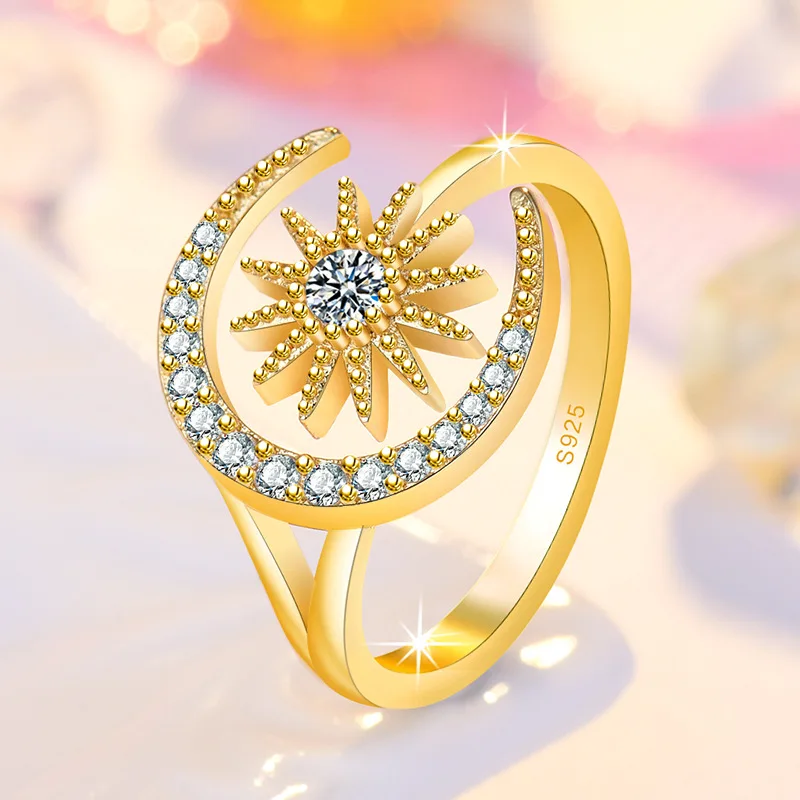 Wholesale Sun Moon Rings - Trendy Jewelry with Zircon