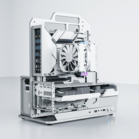 Socooler Home E-Sports Room SOC-A-360 Mid Tower ATX Computer Case Open Chassis Aluminum Alloy Side Panel Window Gaming Stock