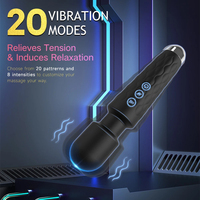 AV Vibrator für Frauen Klitoris- & G-Punkt-Stimulation USB-Betrieben Manuell Steuerbarer Massagestab Sexspielzeug für Erwachsene 18+