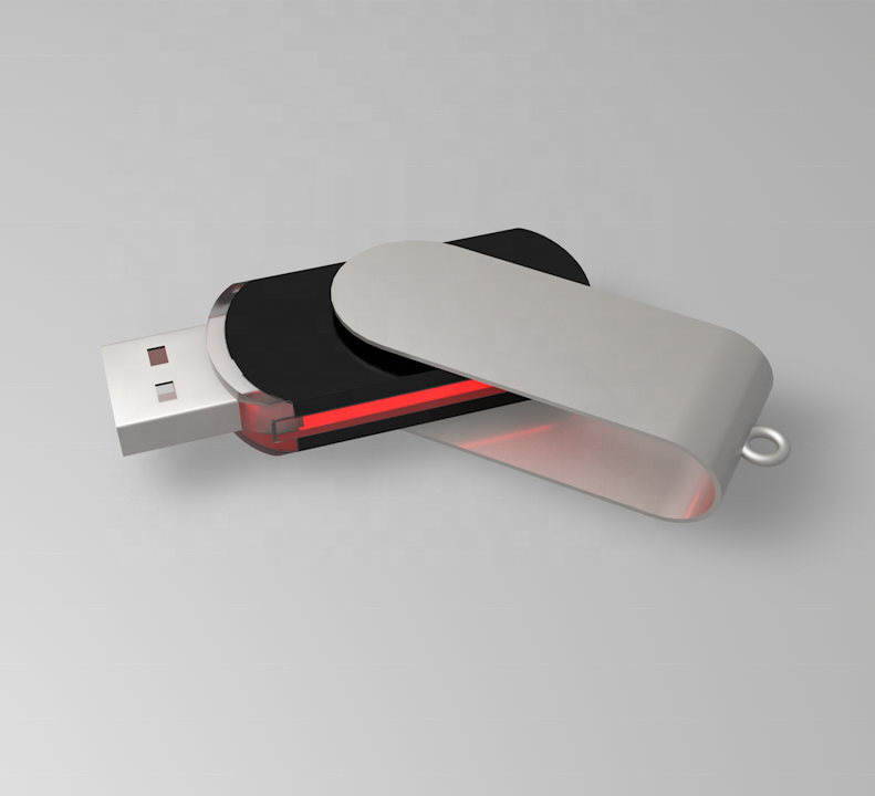 OEM Custom private mould light up logo Rotary Swivel 8gb 16gb 32gb 64gb 128gb Usb Flash Drive for Promotion