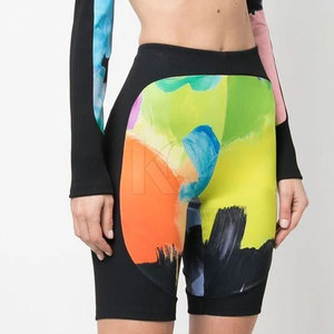 Pantalones Cortos de Ciclismo para Mujer, Cintura Alta, Elásticos, Ecológicos, Material Suave y Transpirable para Uso Diario - Product Image 3