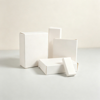Boîte pliante en papier cartonné blanc personnalisée avec couvercle rabattable pour l'emballage de thé, cosmétiques, bijoux, cadeaux et produits