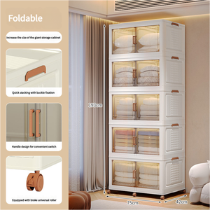 Giá bán buôn nhựa lớn phòng ngủ phòng khách lưu trữ Tủ lưu trữ Thùng Lưu Trữ Đồ chơi hộp lưu trữ <span class=keywords><strong>Stackable</strong></span> tủ quần áo bé tủ quần áo - Product Image 1