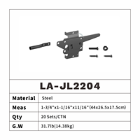 Kit de loquet de clôture autobloquant facile à installer, en stock aux États-Unis, loquet de porte de clôture en bois noir pour porte extérieure