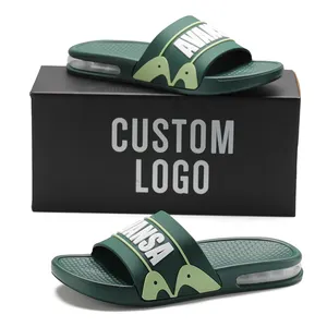 Xsheng 1 Dollar Items Custom Slide Sandals Box Sports Out Slippers Soles Custom Logo Air Bubble High Quality Slippers For Men