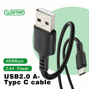 Câble USB-A 2.0 vers Type-C WISTAR de haute qualité, <span class=keywords><strong>cordon</strong></span> de charge rapide, PVC, 2.4A, charge rapide et synchronisation des données - Product Image 1