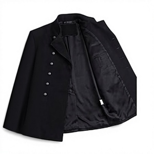 <b>Men's</b> Double Breasted <b>Waterproof</b> Woolen Reversible Overcoat <b>Long</b> <b>Coat</b> Formal Church Clergy Robe Custom - Product Image 6