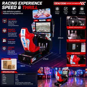 Home Villa Entertainment Center Outrun Car Driving Red Cushion Seat 32 Inch HD Screen Video <b>Arcade</b> Racing Game Machine - Product Image 3